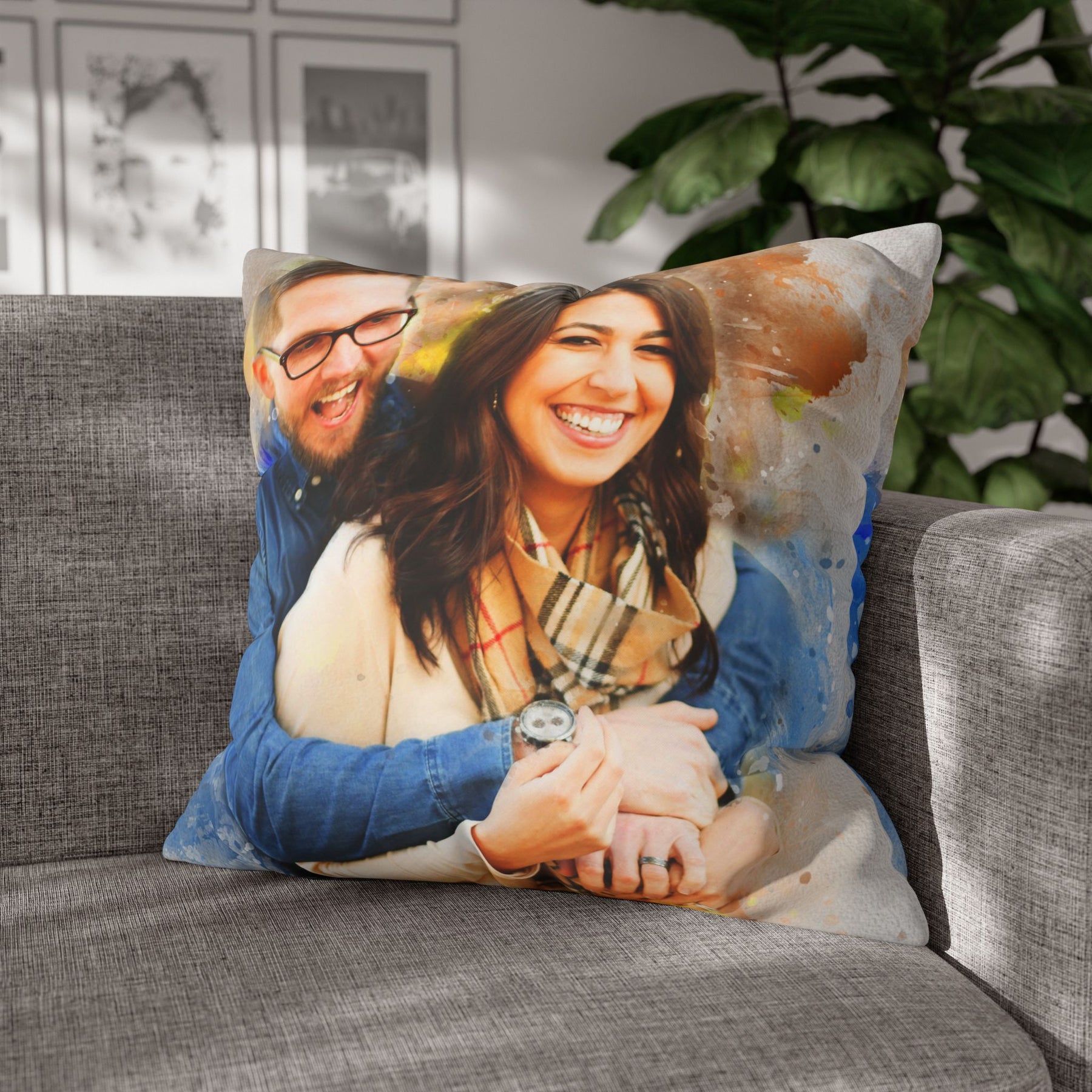 Custom Portrait Pillow Cover