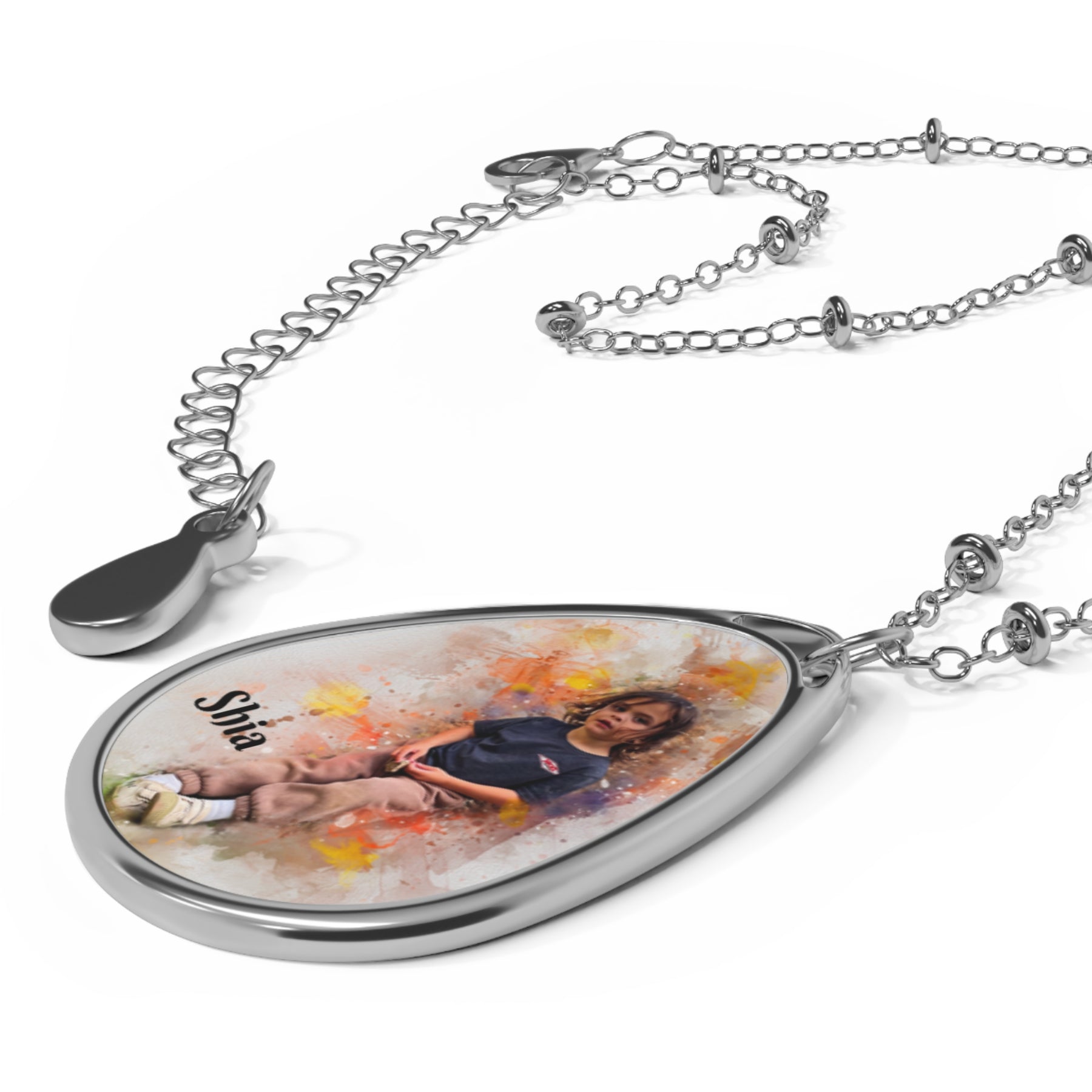 Custom Child Portrait Necklace