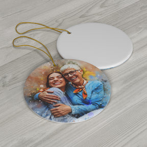 Custom Portrait on Ceramic Ornament in 3 Shapes