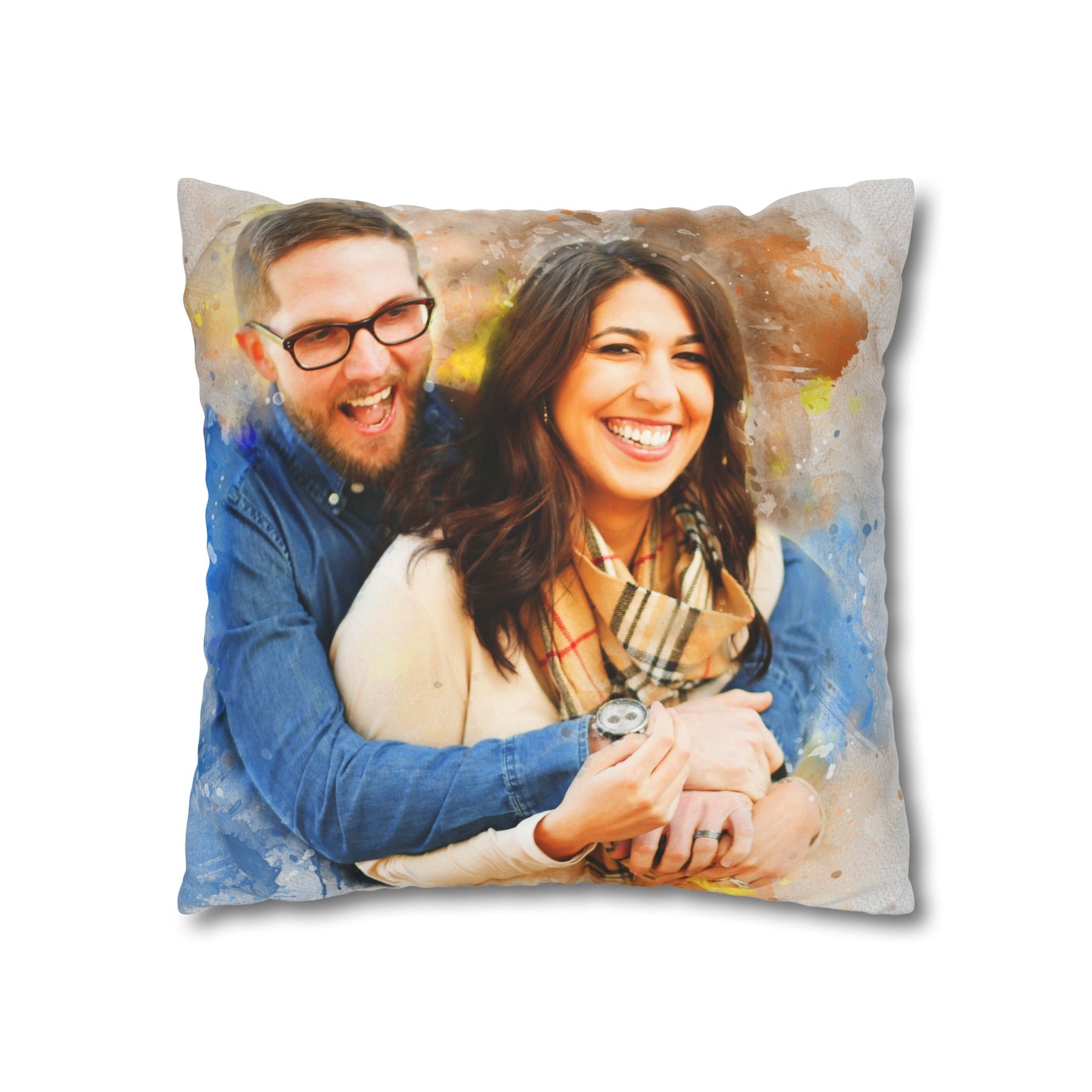 Custom Portrait Pillow Cover