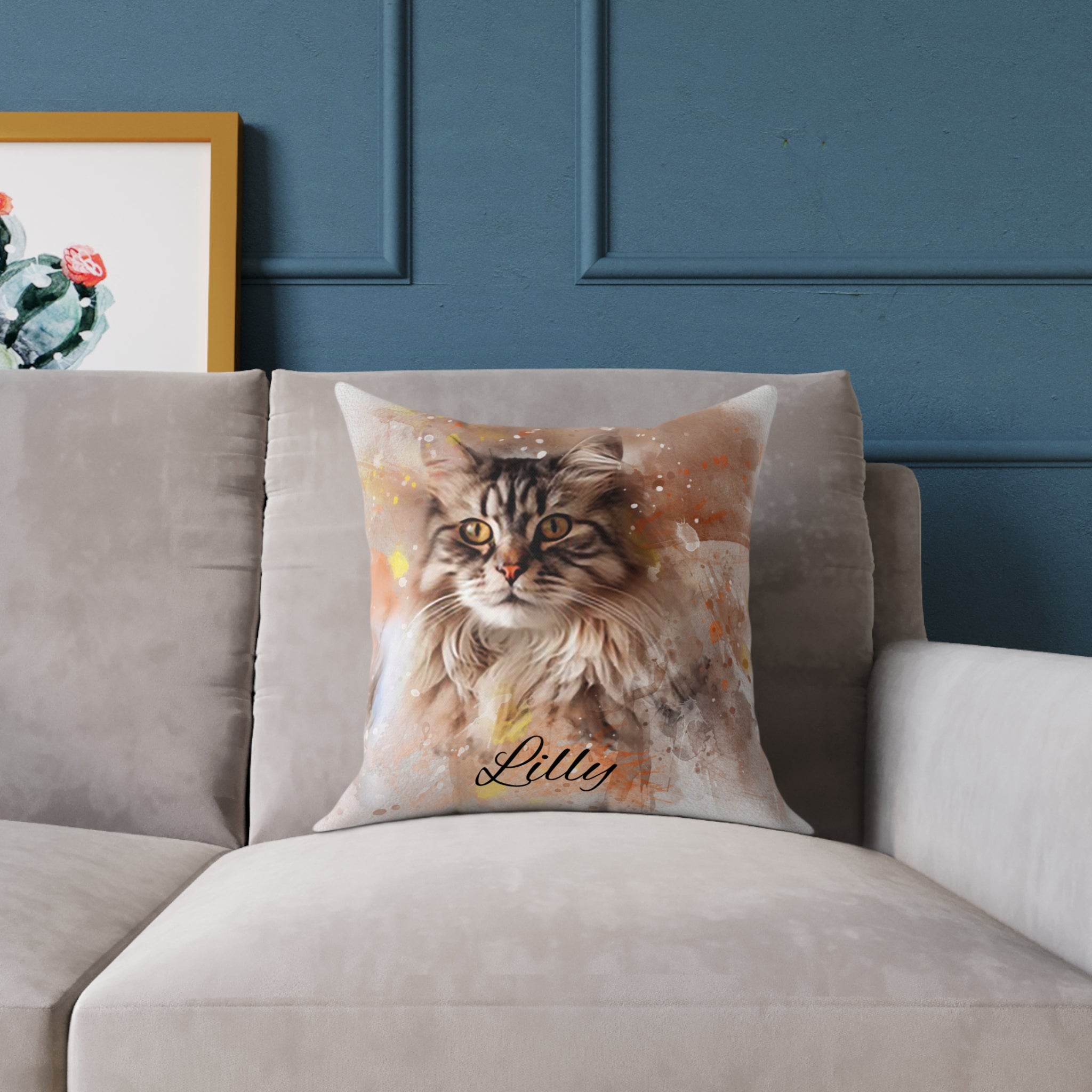 Custom Portrait Throw Pillow