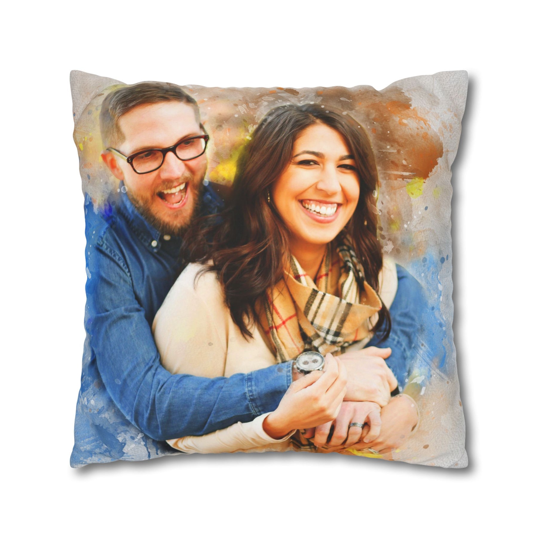 Custom Portrait Pillow Cover