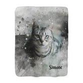 Custom Portrait, Sherpa Fleece Blanket