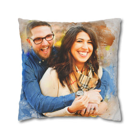 Custom Portrait Pillow Cover