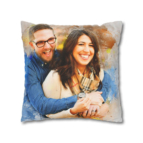 Custom Portrait Pillow Cover