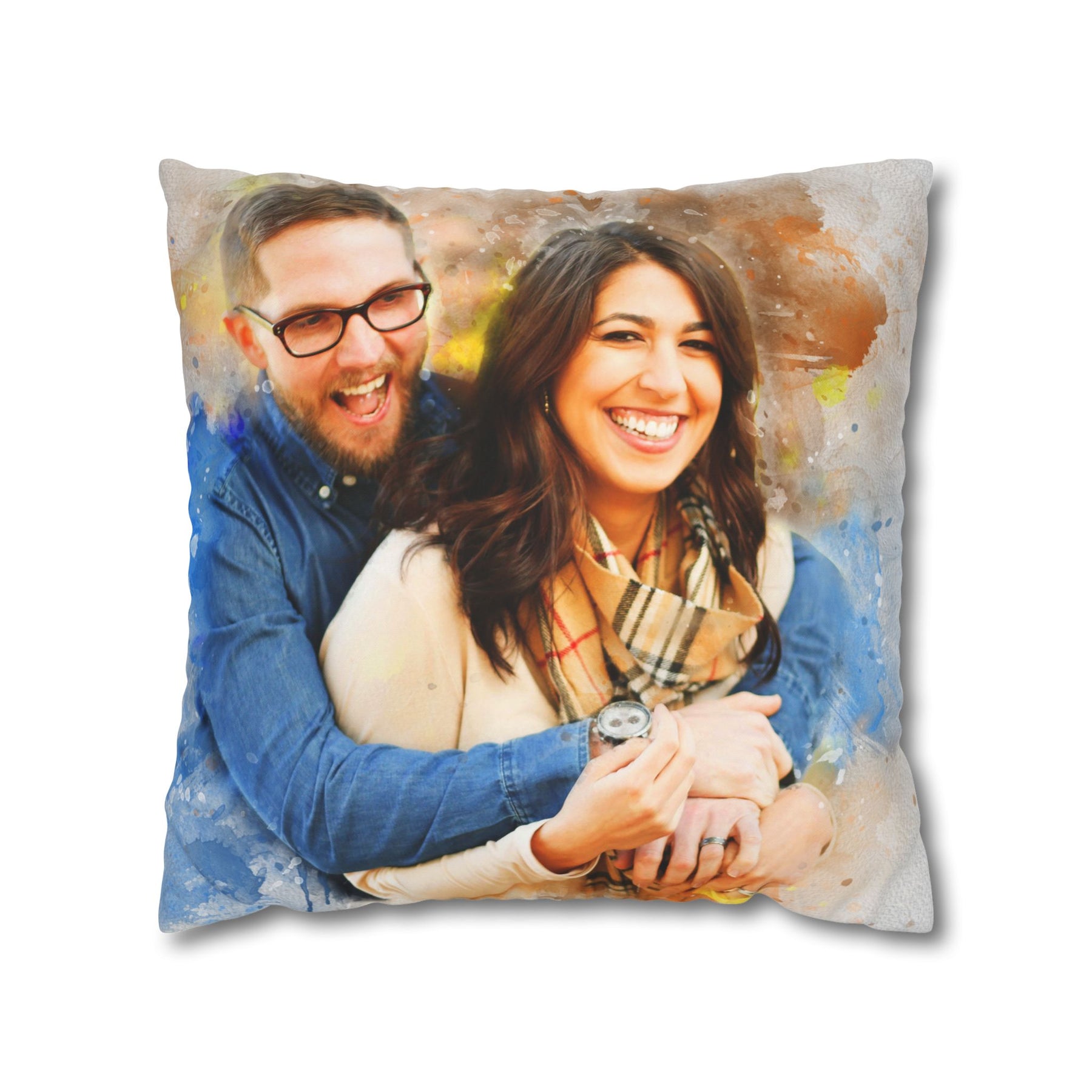 Custom Portrait Pillow Cover