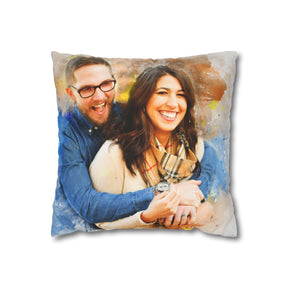 Custom Portrait Pillow Cover