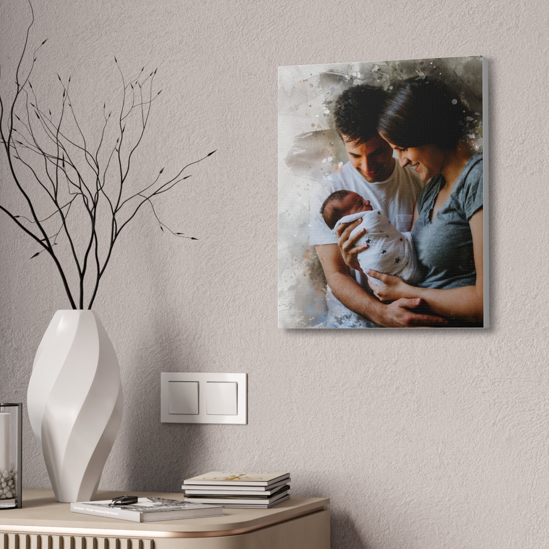 Custom Portrait on Unframed Canvas